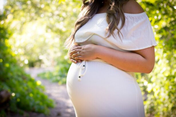 pregnant woman outdoors