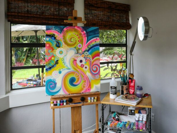 painting corner craft space