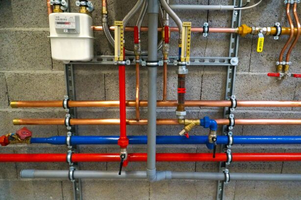 pipes of plumbing system
