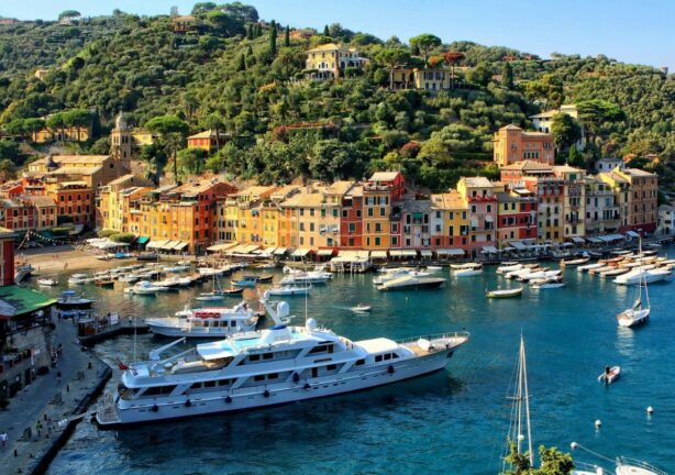 yacht at port in italy