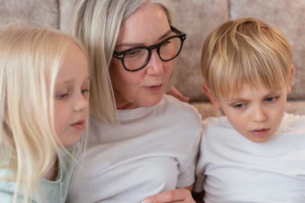grandmother with grandkids