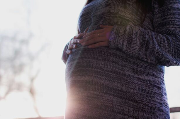 pregnant woman in sweater