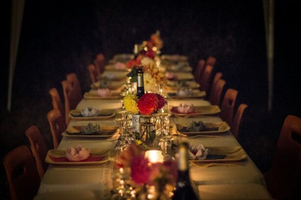 fall flower tablescape