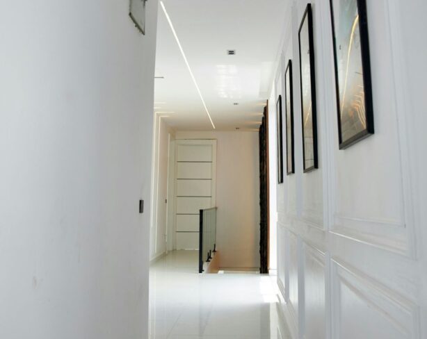 hallway with panelling