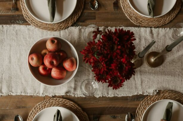 thanksgiving flowers on table